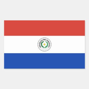 Rectangular Paraguay* Pegatina de bandera
