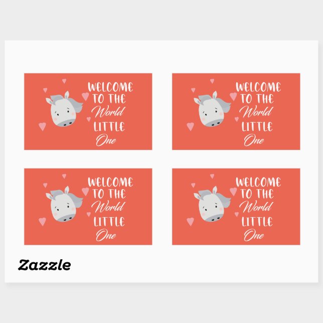 Rectangular Pegatina (Hoja)