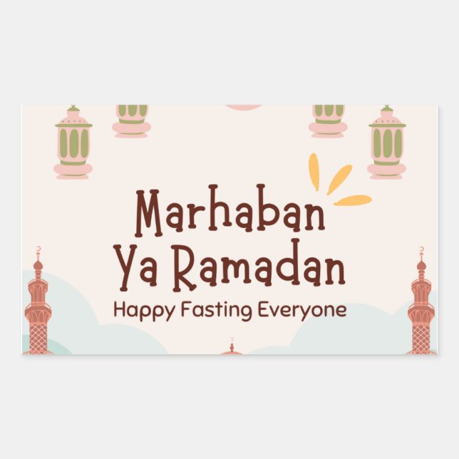 Rectangular Pegatina (Anverso)