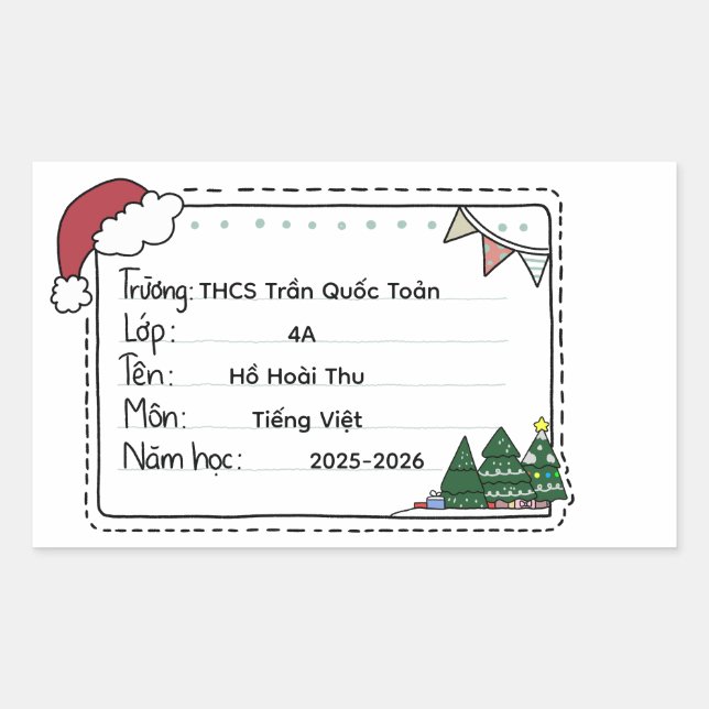 Rectangular Pegatina (Anverso)