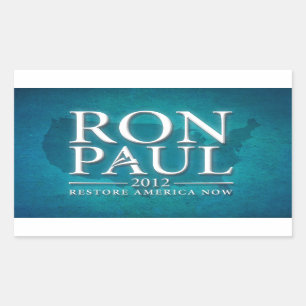 Rectangular Pegatina 2012 de Ron Paul