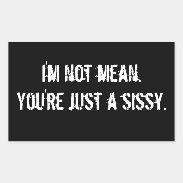 Rectangular Pegatina 4-Pack: Sissy (Anverso)