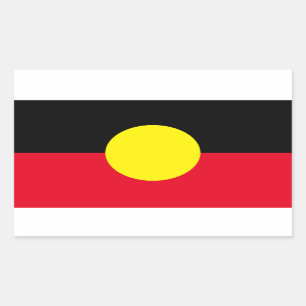 Rectangular Pegatina aborigen