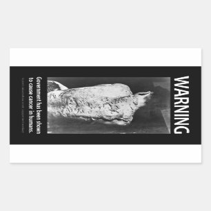 Rectangular Pegatina amonestador del gobierno