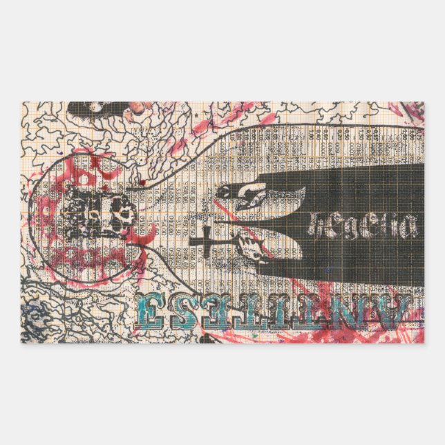 Rectangular pegatina "antités" (Anverso)