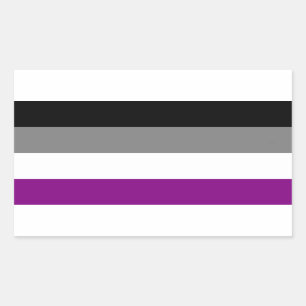Rectangular Pegatina asexual de la bandera