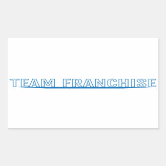 Rectangular Pegatina blanco de Team Franchise