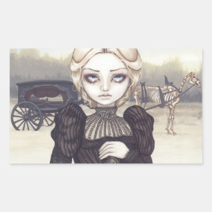 Rectangular pegatina "Bleak Mourning"
