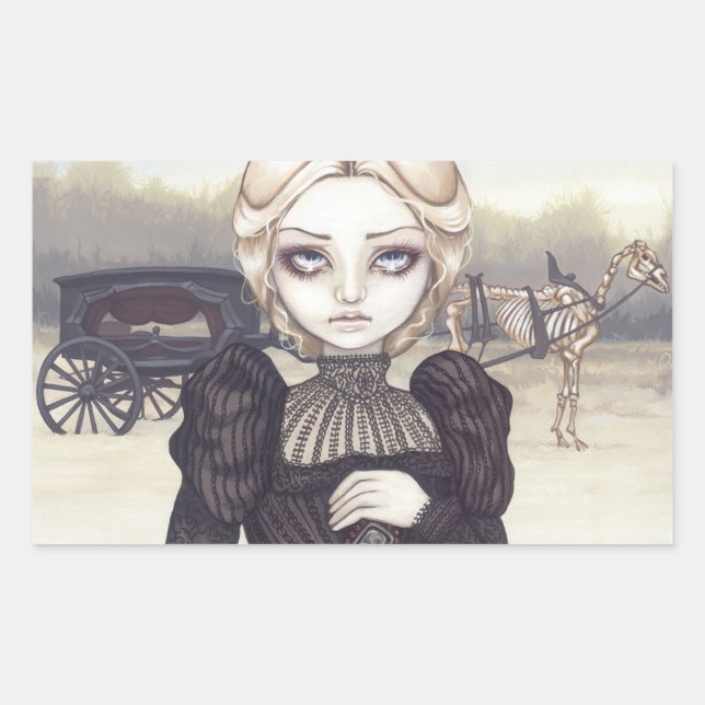 Rectangular pegatina "Bleak Mourning" (Anverso)