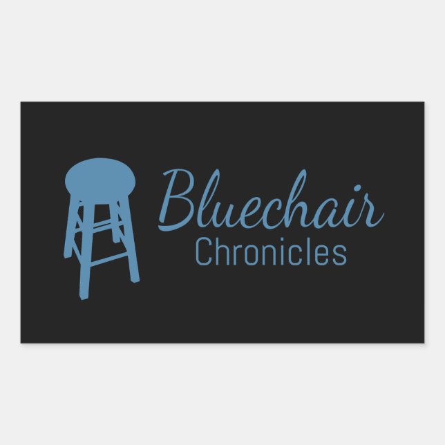 Rectangular Pegatina Bluechair (Anverso)