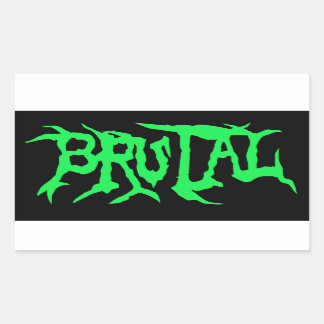 Rectangular Pegatina brutal