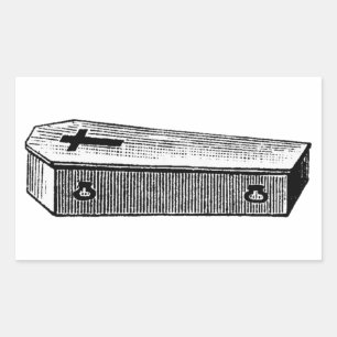 Rectangular Pegatina Coffin