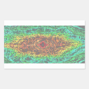 Rectangular Pegatina con motivos arcoiris