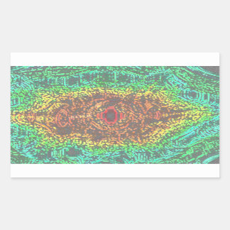 Rectangular Pegatina con patrones de arcoiris