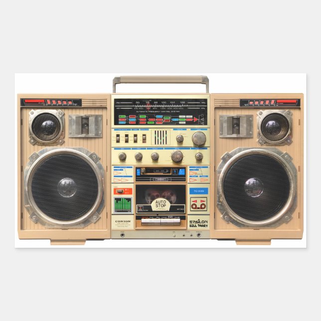 Rectangular Pegatina Conion TC-999 Boombox (Anverso)