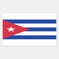 Pegatina cubano de la bandera