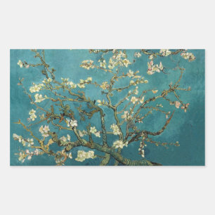 Rectangular Pegatina de Almond Blossom