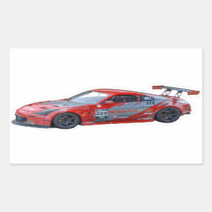 Rectangular Pegatina de alta definición Nissan 350z