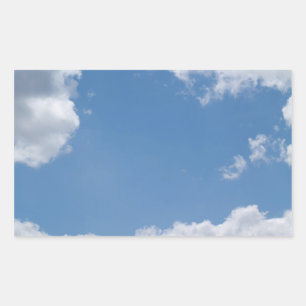 Rectangular Pegatina de ángulo de fondo del cielo azul turbio