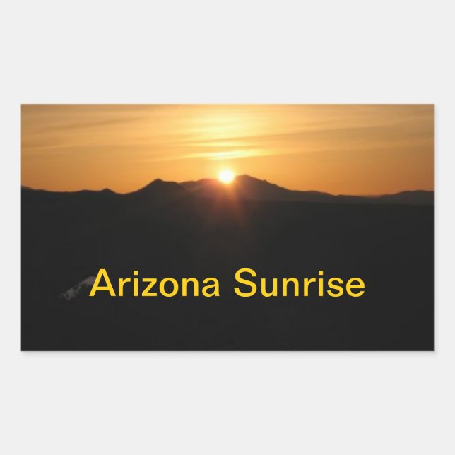 Rectangular Pegatina de Arizona Sunrrise (Anverso)