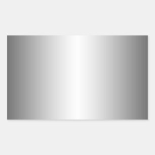 Rectangular Pegatina de aspecto Metalizado plateado