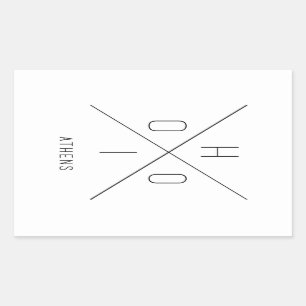 Rectangular Pegatina de Atenas Ohio