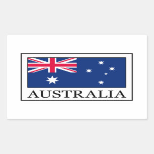 Rectangular Pegatina de Australia