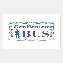 Rectangular Pegatina DE AUTOBUSES DE GENTLEMEN