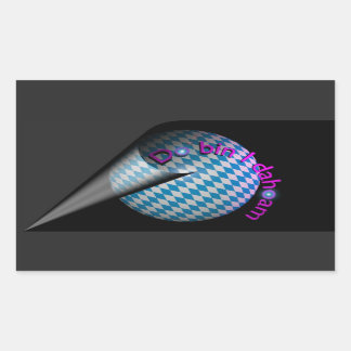 Rectangular Pegatina de automóvil “Do es i dahoam”