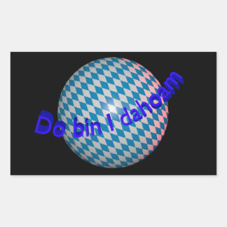 Rectangular Pegatina de automóvil “Do es i dahoam "