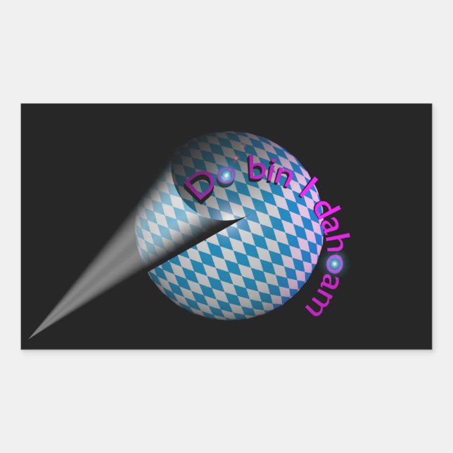 Rectangular Pegatina de automóvil “Do es i dahoam " (Anverso)