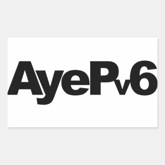 Rectangular Pegatina de AyePv6