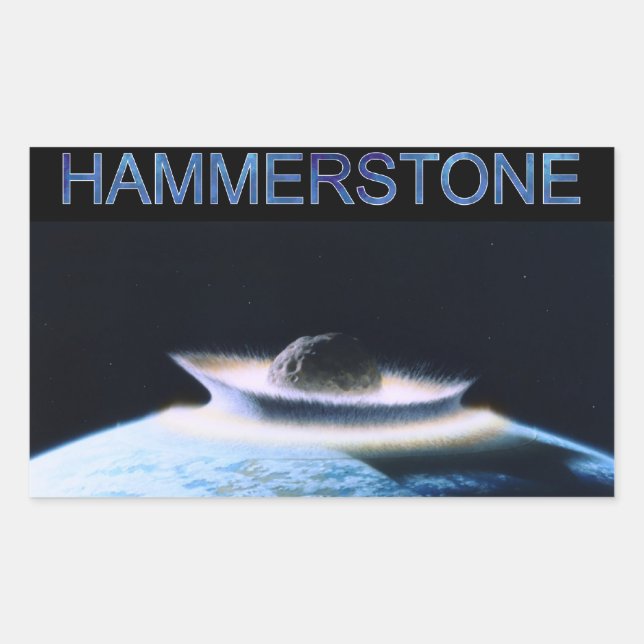 Rectangular Pegatina de banda de Hammerstone (Anverso)