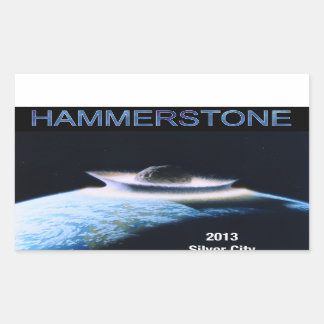 Rectangular Pegatina de banda de Hammerstone