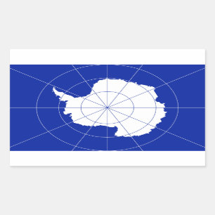 Rectangular Pegatina de Bandera Antártica*