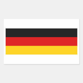 Rectangular Pegatina de bandera de Alemania