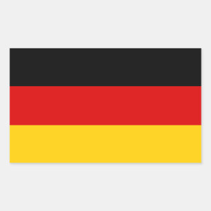 Rectangular Pegatina de bandera de Alemania