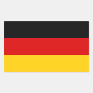 Rectangular Pegatina de bandera de Alemania