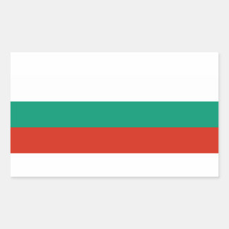 Rectangular Pegatina de bandera de Bulgaria