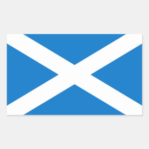 Rectangular Pegatina de Bandera de Escocia