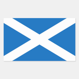 Rectangular Pegatina de Bandera de Escocia