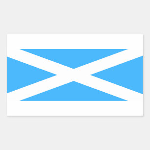 Rectangular Pegatina de Bandera de Escocia