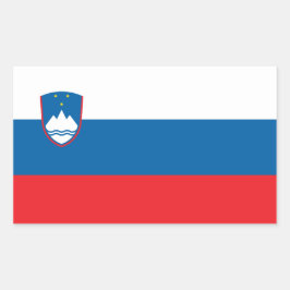 Rectangular Pegatina de bandera de Eslovenia