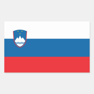 Rectangular Pegatina de bandera de Eslovenia