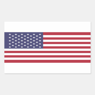 Rectangular PEGATINA de bandera de Estados Unidos