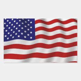 Rectangular Pegatina de Bandera de Estados Unidos