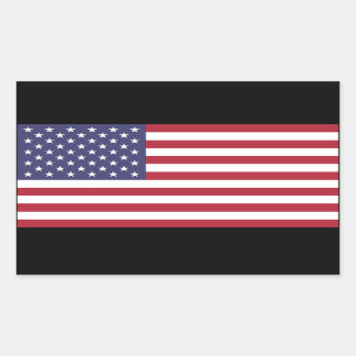 Rectangular Pegatina de Bandera de Estados Unidos