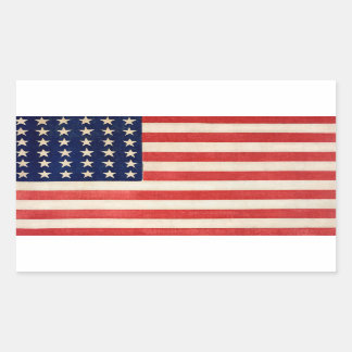 Rectangular pegatina de bandera de Estados Unidos de 36 estrel