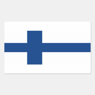 Rectangular Pegatina de bandera de Finlandia*