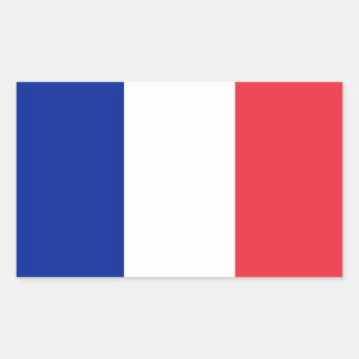 Rectangular Pegatina de bandera de Francia